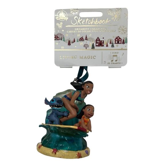 Disney Sketchbook Living Magic Lilo And Stitch Ornament New with Music NEW - Picture 1 of 7